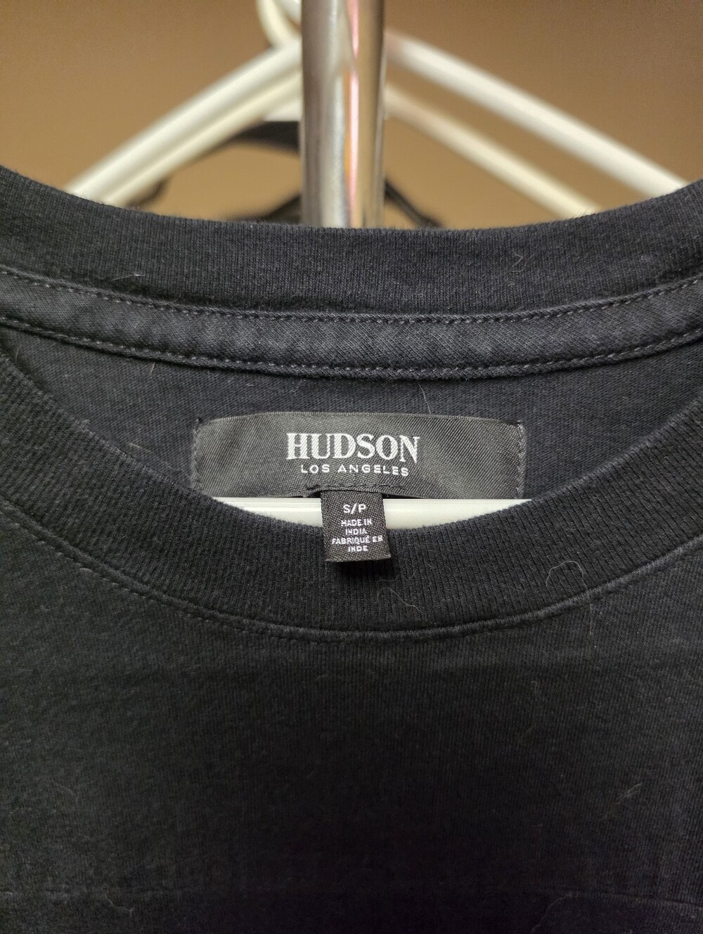 Hudson Jeans Men's Black Short Sleeve Crewneck Tee W Drawstring - Picture 2 of 2